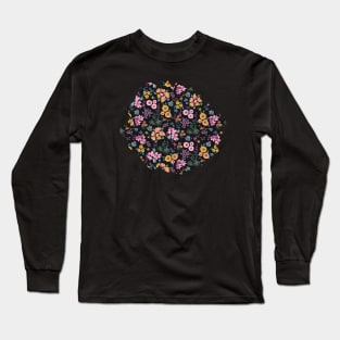 Little flowers Multi black Long Sleeve T-Shirt